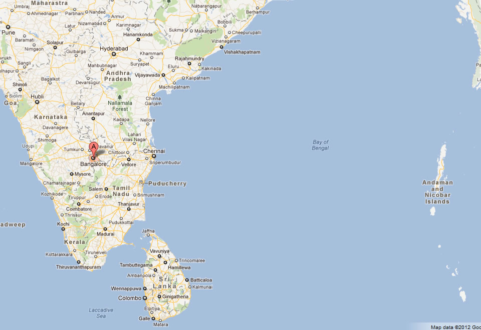 Map Of Bangalore India 